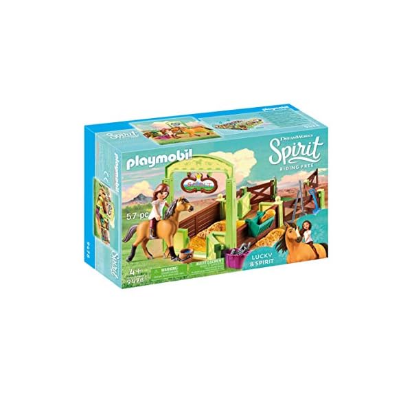 Playmobil DreamWorks Spirit 9478 Lucky and Spirit with Horse Stall, For Children Ages 4+