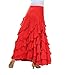 Elegant Long Swing Ballroom Dancing Latin Dance Party Skirt, (Red, One Size)