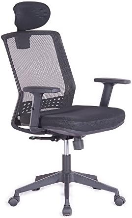 High Back Mesh Executive Computer Desk Swivel Office Chair with Adjustable Headrest, Lumber Support and Armrest