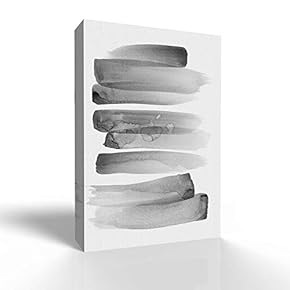 Canvas Wall Art - Watercolor Abstract Color Block Line Draw - Modern Home Art Stretched and Framed Ready to Hang - 12x18 inches