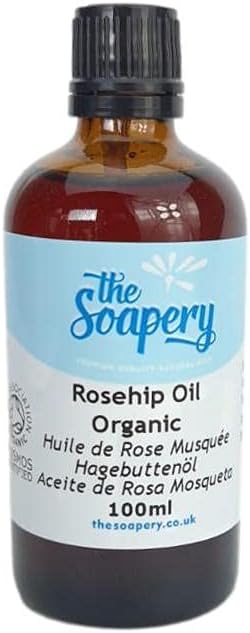 The Soapery Organic Rosehip Oil 100ml Cold Pressed Raw Pure Unrefined