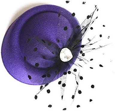 DJHbuy Women Girl Wedding Tea Party Fascinator Lace Bow Hair Clip Pillbox Derby Hat