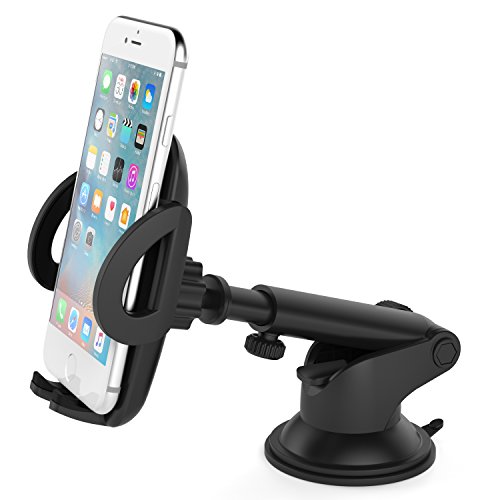 Vantrue Car Mount Phone Holder with telescoping Long Arm Quick Release Button for iPhone 8/8Plus/7Plus/7/6S Plus/6Plus/6S/6/5S, Galaxy S8/S7Edge/S7/S6/S6Edge, Note8/5/4, Google Pixel XL Nexus 6 6P 5X