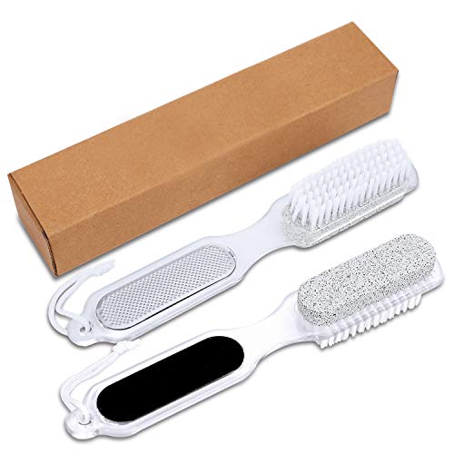 Pedicure Foot File Rasp Foot Pumice Stone With Long Handle 4 in 1 Foot