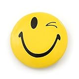 Happy Winking Face Lapel Pin Button Badge - 3cm Diameter