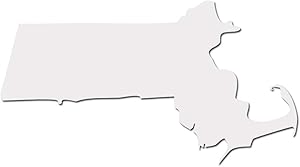 Massachusetts Bay State Boston Pride Decal Sticker - White 5" Vinyl Decal for Cars, Macbooks, and Other Laptops