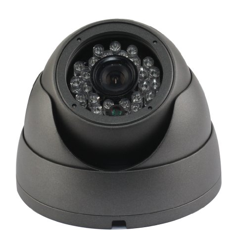 Oroview Vandal Proof 700TVL Day Night Dome Camera CCTV with Infrared IR Night Vision, 3.6mm Wide View Angle Lens Dark Grey