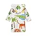 Toddlers/kids Hooded Terry Robe Fleece Bathrobe Children's Pajamas Sleepwear (2T, Zoo)