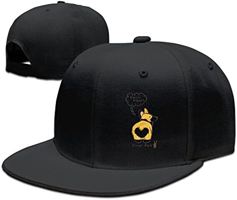 Unisex Womens Man's Guess What Corgi Butt Playing Golf Cool Hat Black