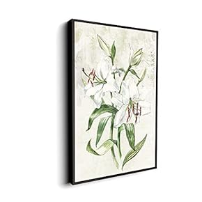 Canvas Wall Art for Living Room, Bedroom Vintage Flower Framed Canvas Prints for Home Decoration Ready to Hang - 16"x24" inches
