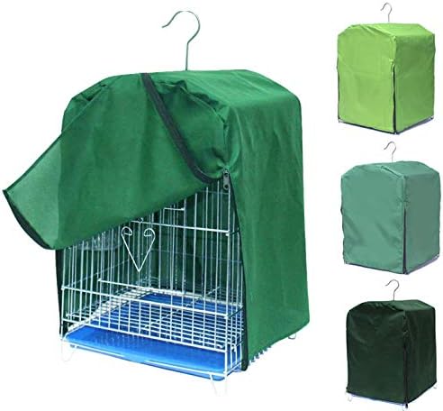 DEHEOBI Square Pet Bird Cage Cover Parrot Light-Proof Sleep Reduces Distractions Muti-Functional Canary Shade Cloth Bird Cage Good Night Accessories Without Cage Random Color 11.8x12.6x17.3 inch