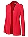 BH B.I.L.Y USA Women's Open Front Long Sleeve Classic Knit Cardigan Red 3X-Large