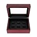 JunningGor Championship Big Heavy Ring Display Wooden Box (6 Hole)