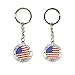12pcs NYC US United States of America Keychain Metal Key Ring Star Stripe US Flag Souvenir Patriotic Christmas Gift
