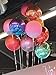 Eanjia Rainbow Ombre 4D Gradient Color Foil Round Balloons 4pcs 16