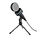 AUKEY Condenser Microphone, Studio Bidirectional Recording Condenser Mic with 3.5mm Microphone Headphones Splitter and Tripod Stand for Desktop Computers(green)