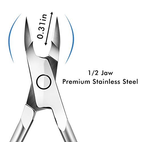 Cuticle Trimmer Cuticle Nippers - Cuticle Remover Professional Cuticle Cutter Stainless Steel Cuticle Scissors Nail Clippers Pedicure Manicure Tools by INFELING
