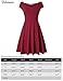 A Line Dress,Bebonnie Women's 1950s Cap Sleeve Swing Vintage Party Dresses Violet Medium
