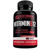 Vitamin B12 Methylcobalamin for Cognitive Support, 150 Chewables - Cardiovascular Support, Metabolism Booster, Digestive System Support, Energy Enhancer