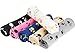MarJunSep Lovely Pet Paw Prints Fleece Blankets for Dogs Cats Animals (6 Pack of 24x28 Inches)