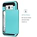 Galaxy Core Prime Case, EC™ Galaxy Prevail LTE Case, Hybrid Dual Layer Shockproof Bumper Wallet Case Cover with Card Holder for Samsung Galaxy Core Prime / Prevail LTE G360 (Light Blue)