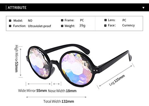 image for Sonmer Fashion Unisex Kaleidoscope Chic Diffracted Sunglasses,Funny Vi