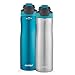 Contigo AUTOSEAL Chill Stainless Steel Water Bottles, 24 oz, SS/Scuba & Scuba, 2 Pack