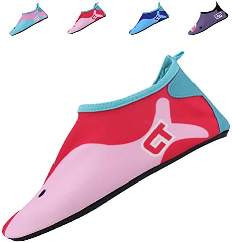 Kids Mutifunctional Water Shoes for Swimming, Beach, Pool,red,34.35