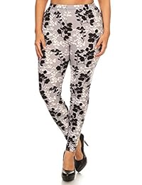 Leggings Depot REG Plus Leggings suaves estampados mantecosos para dama BAT15