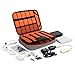 Electronics Bag, Jelly Comb Electronic Accessories Travel Cable Organizer Waterproof Cord Storage Bag for Cables, iPad (Up to 11''),Power Bank, USB Flash Drive and More-(Orange and Gray, 11in)