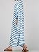 Mordenmiss Women's Cotton Linen Dress Stripes Plus Size Dresses Style 1-Blue-L