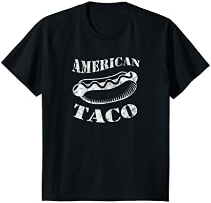 Kids Funny Patriotic Hot Dog - American Taco - T-Shirt 4 Black