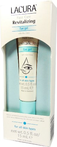 Lacura Face Care Revitalizing Eye Gel with Aloe Vera & Bio-Peptide Mimox, 0.5 oz