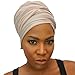 Stretch Head Wraps for Women | Extra Long Jersey Knit Turbans| Soft Cotton African Head wrap Scarf | CREAM