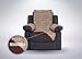 Sofa Shield Recliner Slip Cover with Patented Strap, Cushion Protector, Reversible Stain and Dog Tear Resistant Slipcover, Quilted Microfiber 28” Seat, Washable Covers for Dogs Pets Kids Dog Chocolate