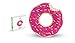 Floatie Kings: Strawberry Frosted Donut Pool Float | Giant Premium Inflatable, Summer Pool or Beach Fun, Strengthened PVC Fabric, Includes Patch Kit