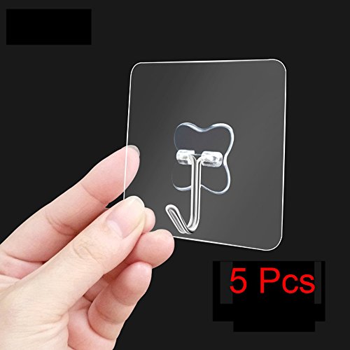 DATEWORK Strong Transparent Suction Cup Sucker Wall Hooks Hanger for Kitchen Bathroom
