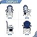 EVER ADVANCED Oversized Padded Quad Arm Chair Collapsible Steel Frame Folding Camp Chair with Cup Holder, Heavy Duty Supports 300 lbsthumb 1