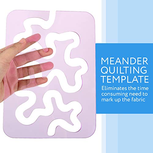 Meander Quilting Template for Machine Quilting, Made from Strong 3mm