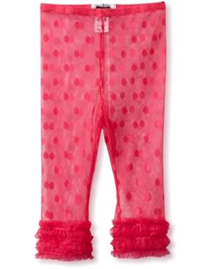 Little Girls' Polka Dot Lace Capri Legging