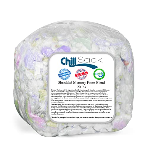 Chill Sack Shredded Memory Foam Refill Filling Foam Refill for Bean