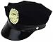 Dress Up Hats for Adults - Costume Party Hats for Men Women Unisex BY Funny Party Hats (Black Police Cap With Badge)
