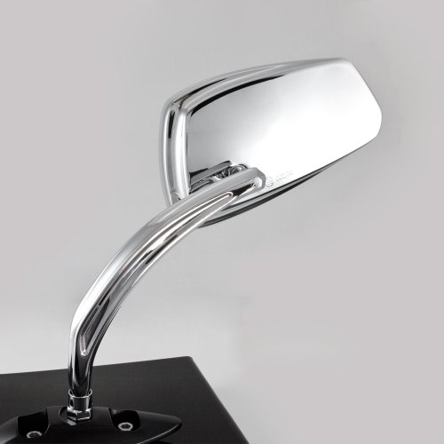 Kiwav motorcycle mirrors chrome square aluminum 10mm 5/…
