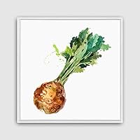 Framed Canvas Wall Art Vegetables Theme Design Canvas Prints Home Artwork Decoration for Living Room,Bedroom - 16x16 inches