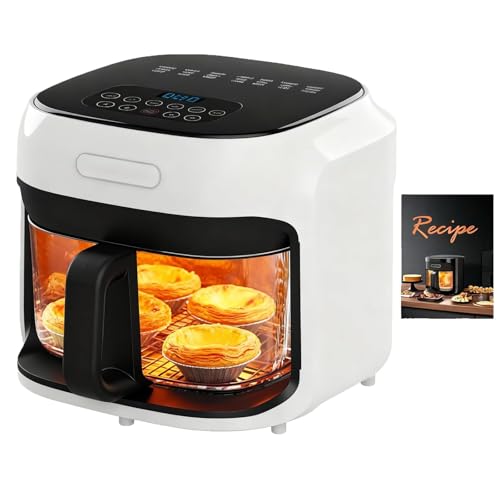 7.3QT Glass Air Fryer See-Through Bowl