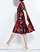 ELLAZHU Women Summer Loose Plus Size Plaid T-Shirt Dress GA622 Red, One Size