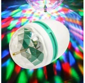 rgb led bombilla de lampara 3w e27 giratoria juego multicolor disco light