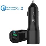AHAHOO Quick Charge 3.0 Car Charger 31W Dual USB Port for iPhone Samsung Nexus LG Motorola HTC