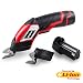 Electric Scissors, Hi-Spec DT30325, 3.6V Multi Cutter Set with Release Safety Switch & Extra Battery, 2 Extra Cutting Blades, Up to 70 Minutes Continuous Cutting