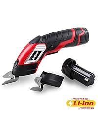 Hi-Spec 3,6V Multi-Cutter 1300 mAh Tijeras eléctricas de iones de litio con interruptor de seguridad y batería extra y 2 x cuchillas de corte Hasta 70 minutos de potencia de corte continuo por carga.
